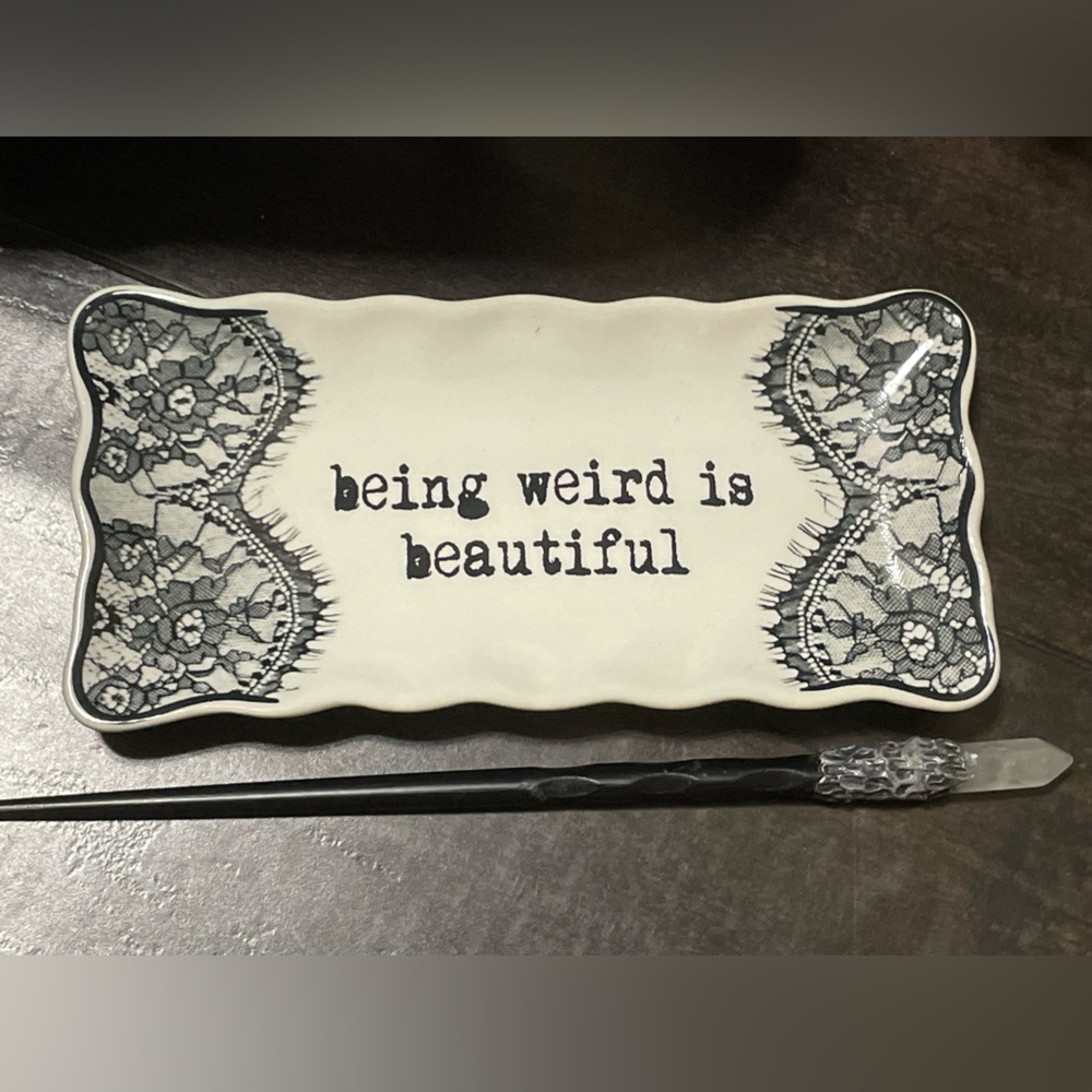 Trinket dish stunning wierd witchy goth sexy vibes NWT! Reasonable offers only!